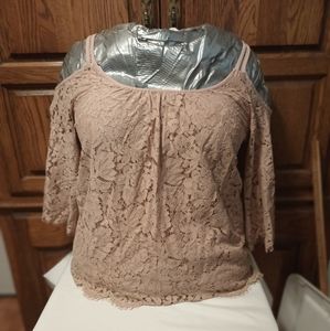 Pink lace top